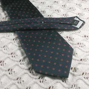 Andhurst Men 100% Silk Tie Blue Daisie Dots